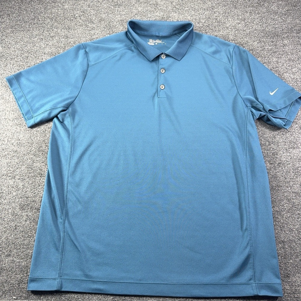 Nike Golf Polo Shirt Men's Size XL Blue Short Sleeve Tour Performance Dri-Fit